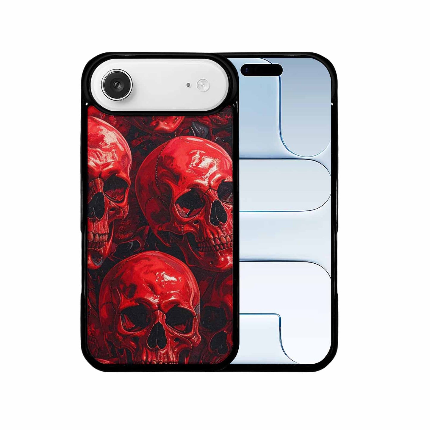 iPhone 17 Air Case — Glossy Blood Moon Skull Gothic Skulls, Custom Phone Case