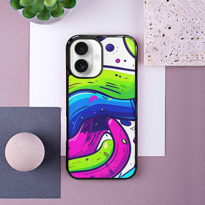 iPhone 16 Case — Acid Wash Cartoon, Customized Protective Case