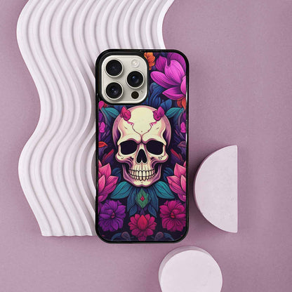 iPhone 16 Pro Max Case — Lotus Many Hundreds Of Skulls Art, Custom Art Phone Cover