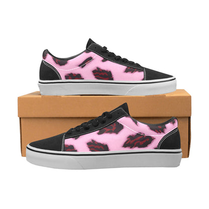 WOMEN'S Animal Print Pattern Background Low Top Skateboarding Cottagecore Sneakers