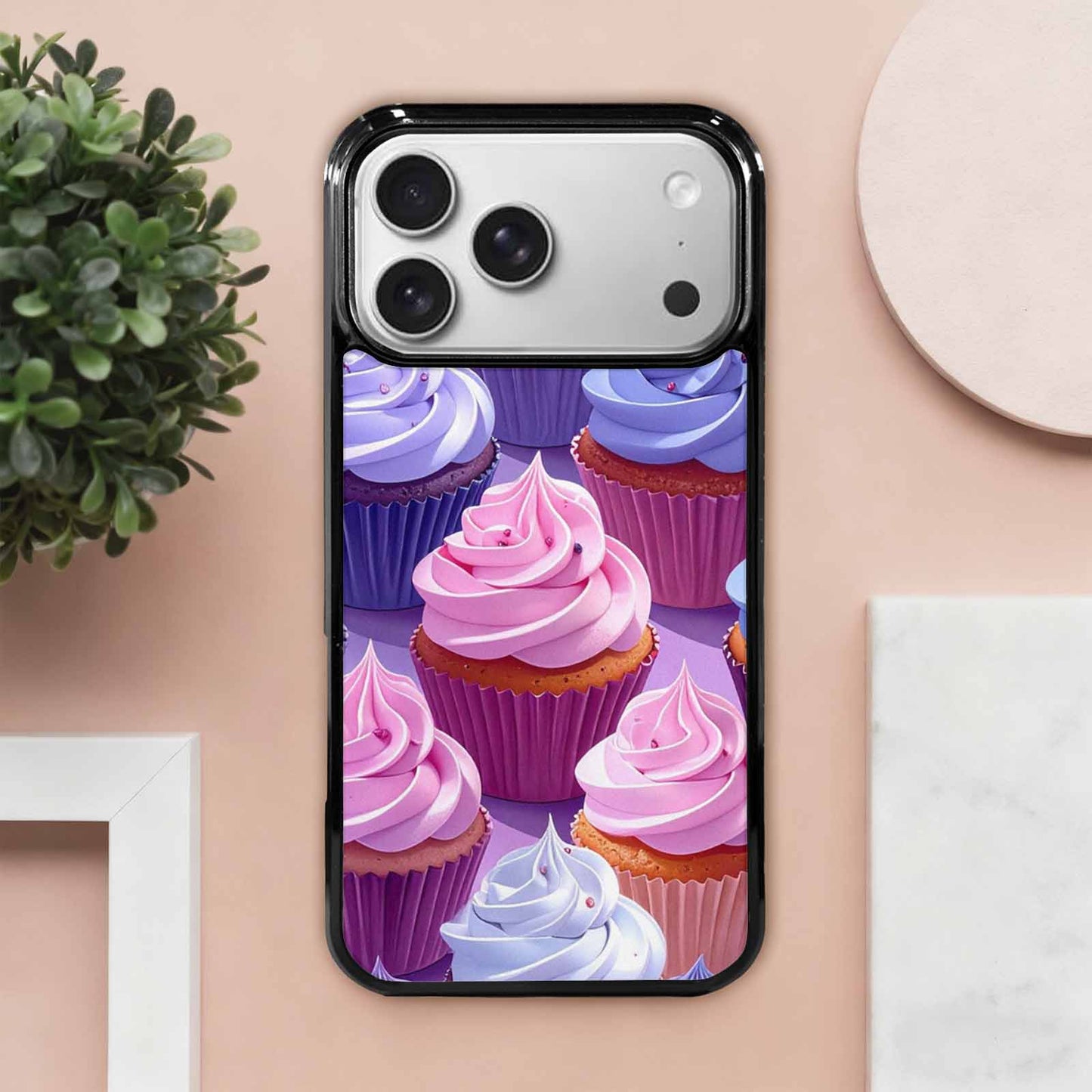 iPhone 17 Pro Max Case — Chrome Retro Cupcake Retro Vintage, Personalized Phone Case