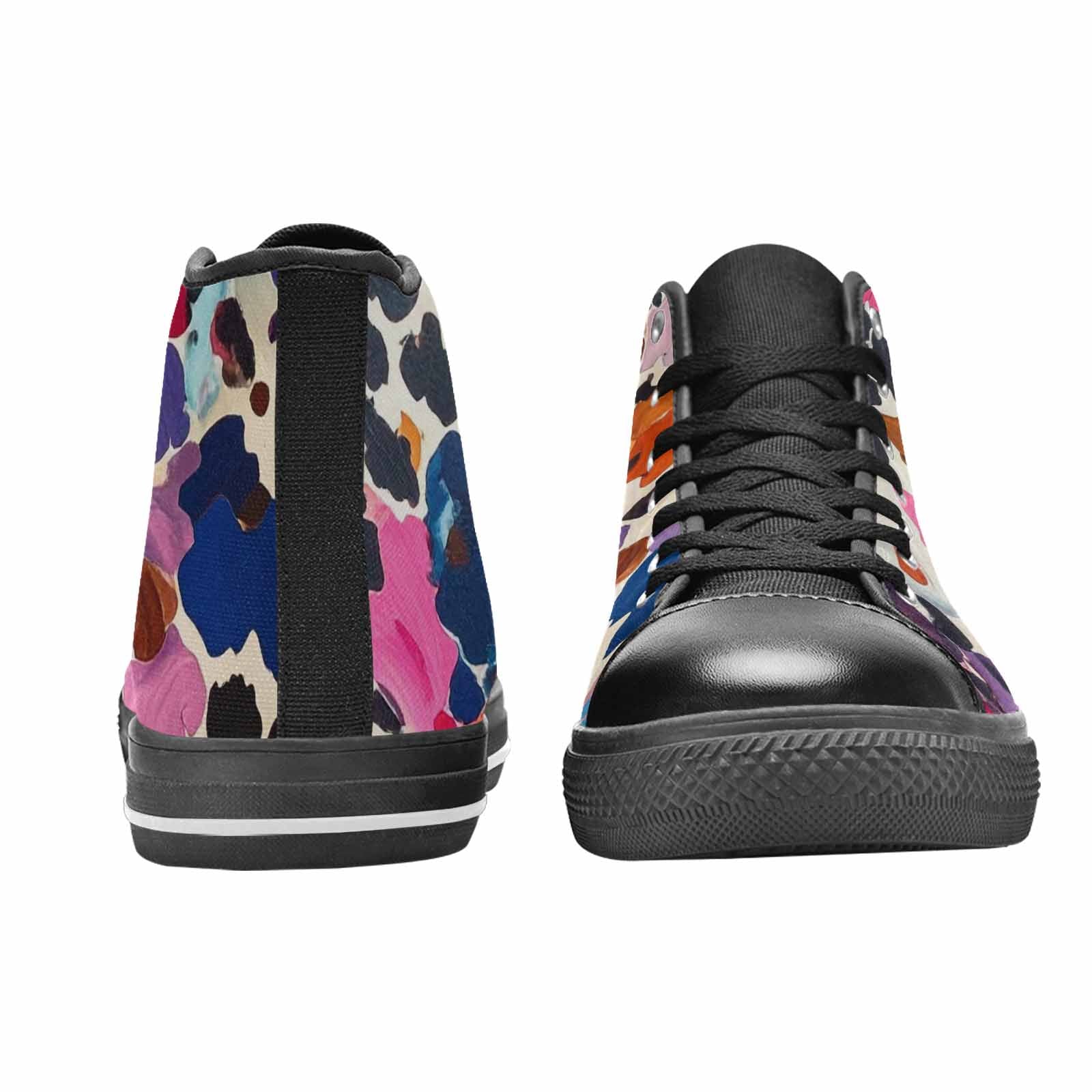 MEN'S Cow Animal Print High Top Canvas Surreal Custom Sneakers