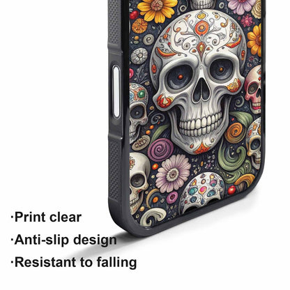 iPhone 17 Pro Max Case — Greyscale Black And White Gothic Skulls, Customized Protective Case