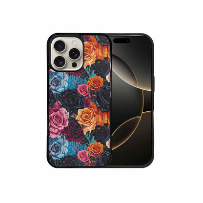 iPhone 16 Pro Max Case — Gothic Rose Gothic Roses Pattern Hundreds, Custom Printed Phone Case