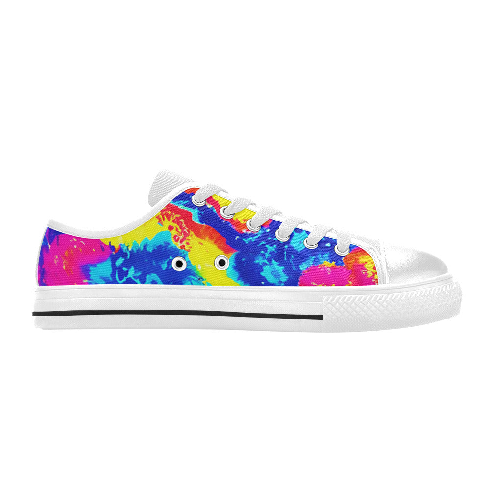 WOMEN'S Tie Dye Splash Retro Canvas Y2K Custom Shoes