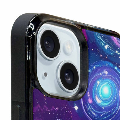 iPhone 15 Plus Case — Lotus Galaxy Art Seamless Pattern Vibrant, Custom Print Case Cover