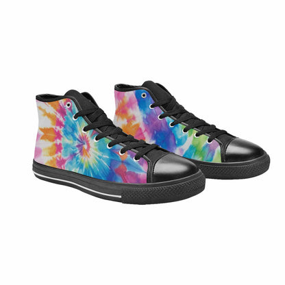 WOMEN'S Tie Dye Rainbow Twist High Top Canvas Vivid Sneakers