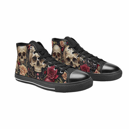 MEN'S Skulls - Roses High Top Canvas Y2K Shoes
