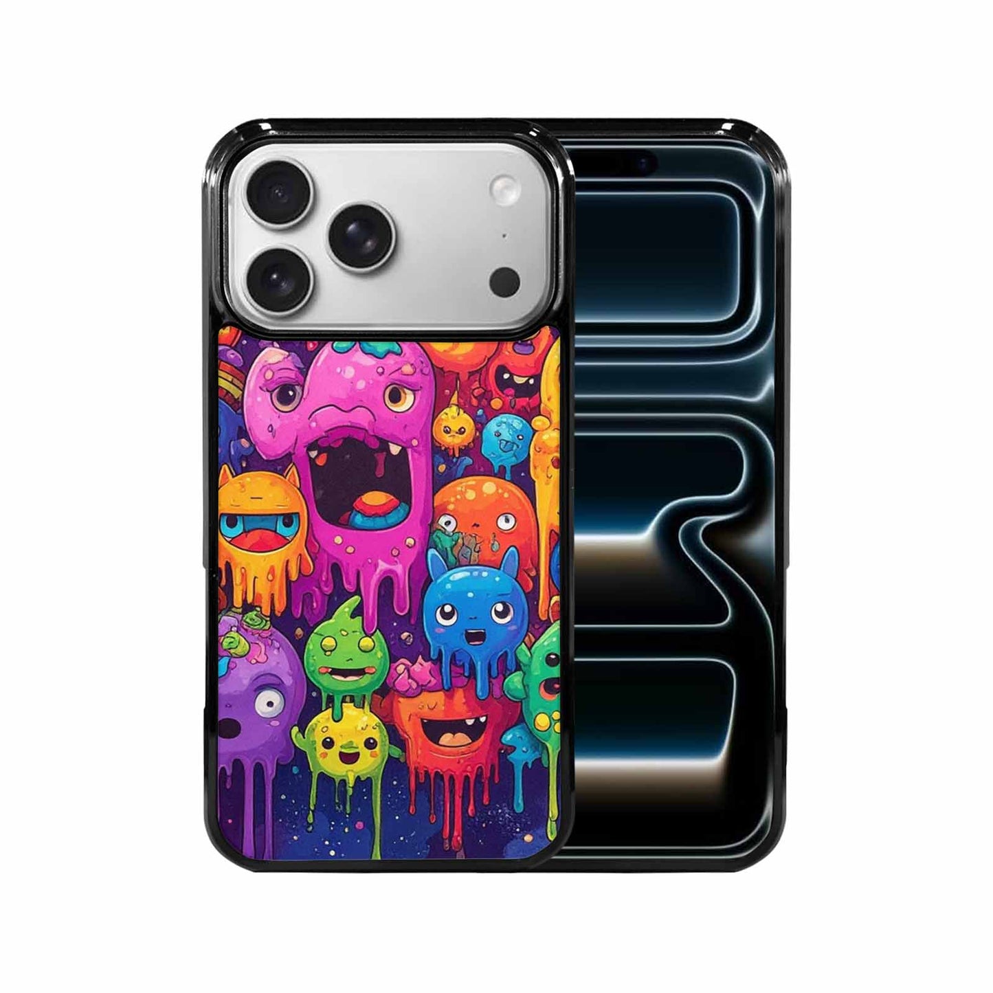 iPhone 17 Pro Max Case — Melting Cartoon Character Pattern Cartoon Cute, Personalized Phone Case