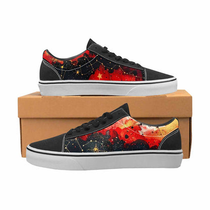 WOMEN'S Zodiac Constellation Lace-Up Canvas Melting Art Sneakers