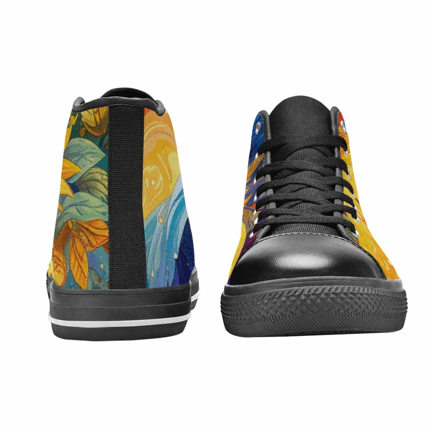 MEN'S Blend All Versions High Top Canvas Wallpaper Art Shoes