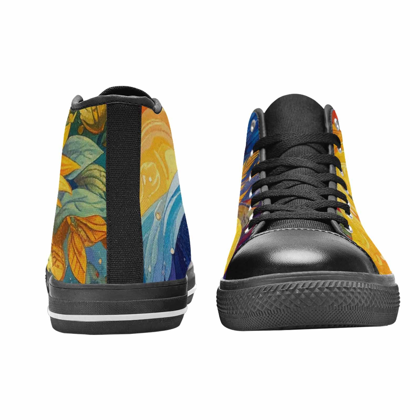 MEN'S Blend All Versions High Top Canvas Wallpaper Art Shoes