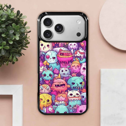 iPhone 17 Pro Max Case — Pastel Gore Cat Character Original Art, Custom Made Phone Cover