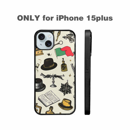 iPhone 15 Plus Case — Noir Spy Silhouette Pen Ink Noir, Original Design Phone Case