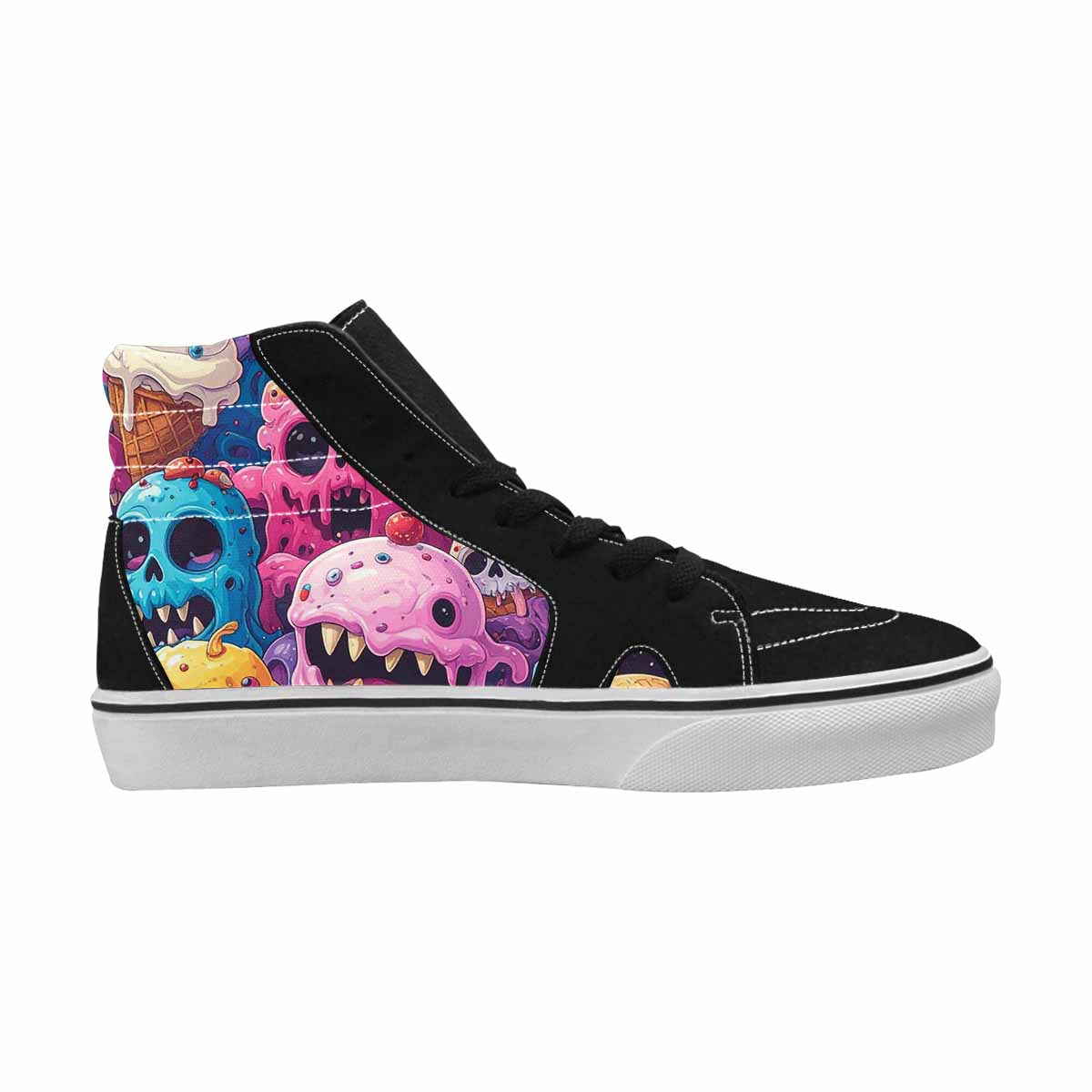 MEN'S Ice Cream Monsters  High Top Canvas Y2K Custom Shoes