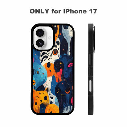 iPhone 17 Case — Melting Aliens Pattern Alien Scifi, Unique Phone Case Design