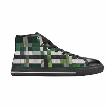 MEN'S Aromantic Flag Color High Top Canvas Dreamcore Custom Sneakers