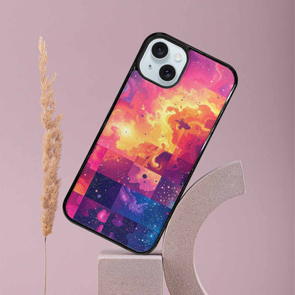 iPhone 15 Plus Case — Cosmic Creature And Object Mashup Pattern, Custom Made Phone Cover
