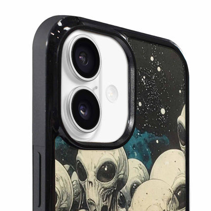 iPhone 17 Case — Melting Aliens Pattern Alien Scifi, Unique Phone Case Design