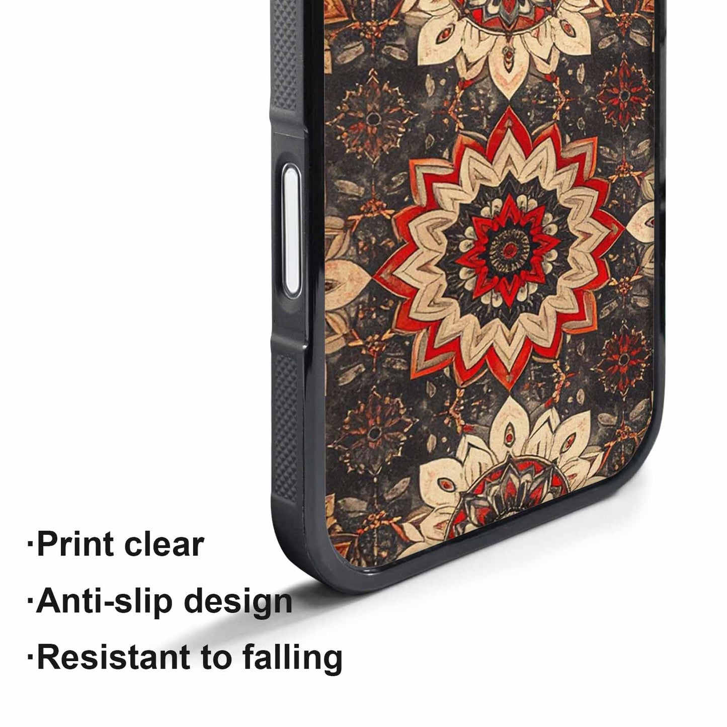 iPhone 17 Pro Case — Small Mandala Pattern Randomly Varying Floral, Personalized Phone Case