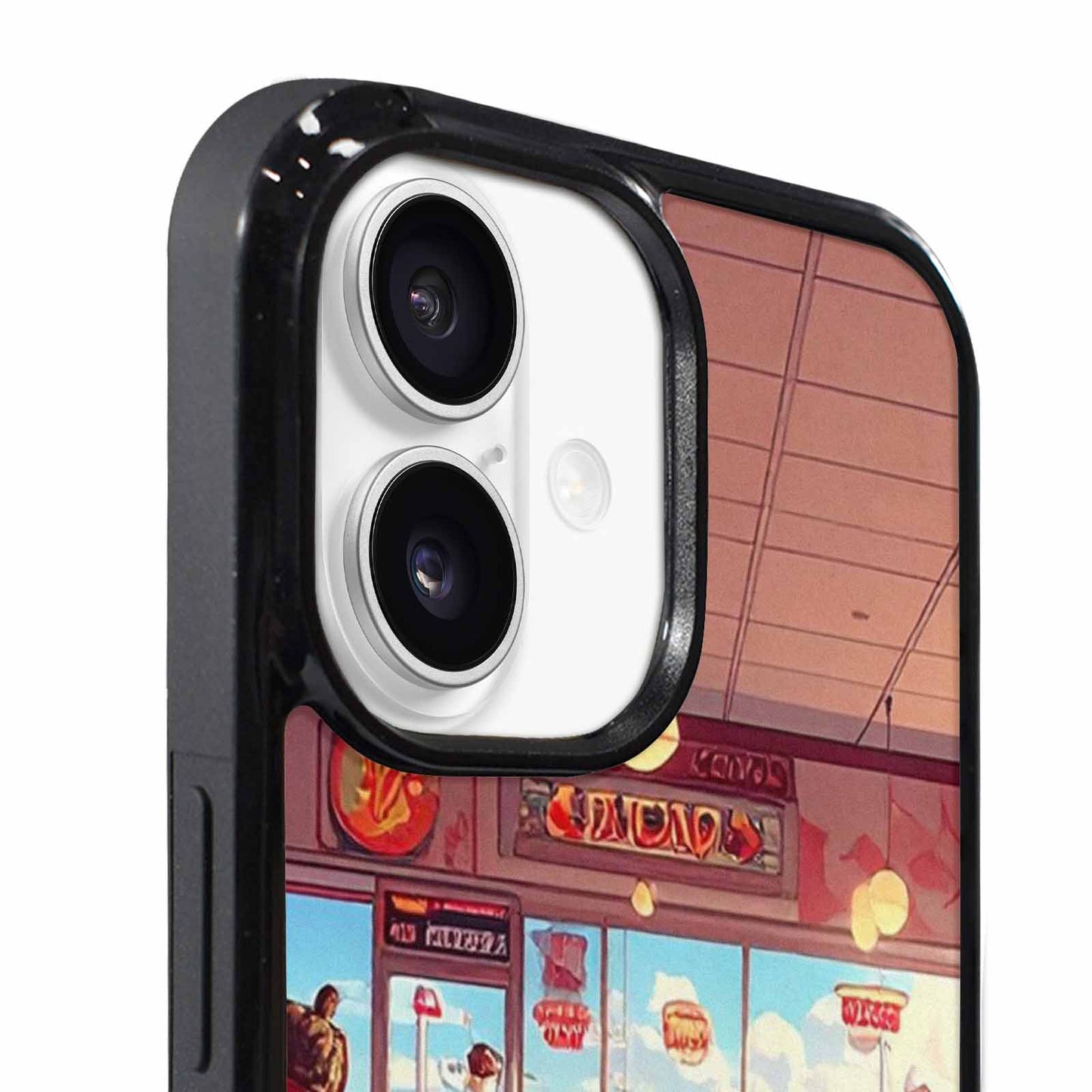 iPhone 17 Case — Diner Cartoon Art Pattern Retro Vintage, Custom Made Phone Cover