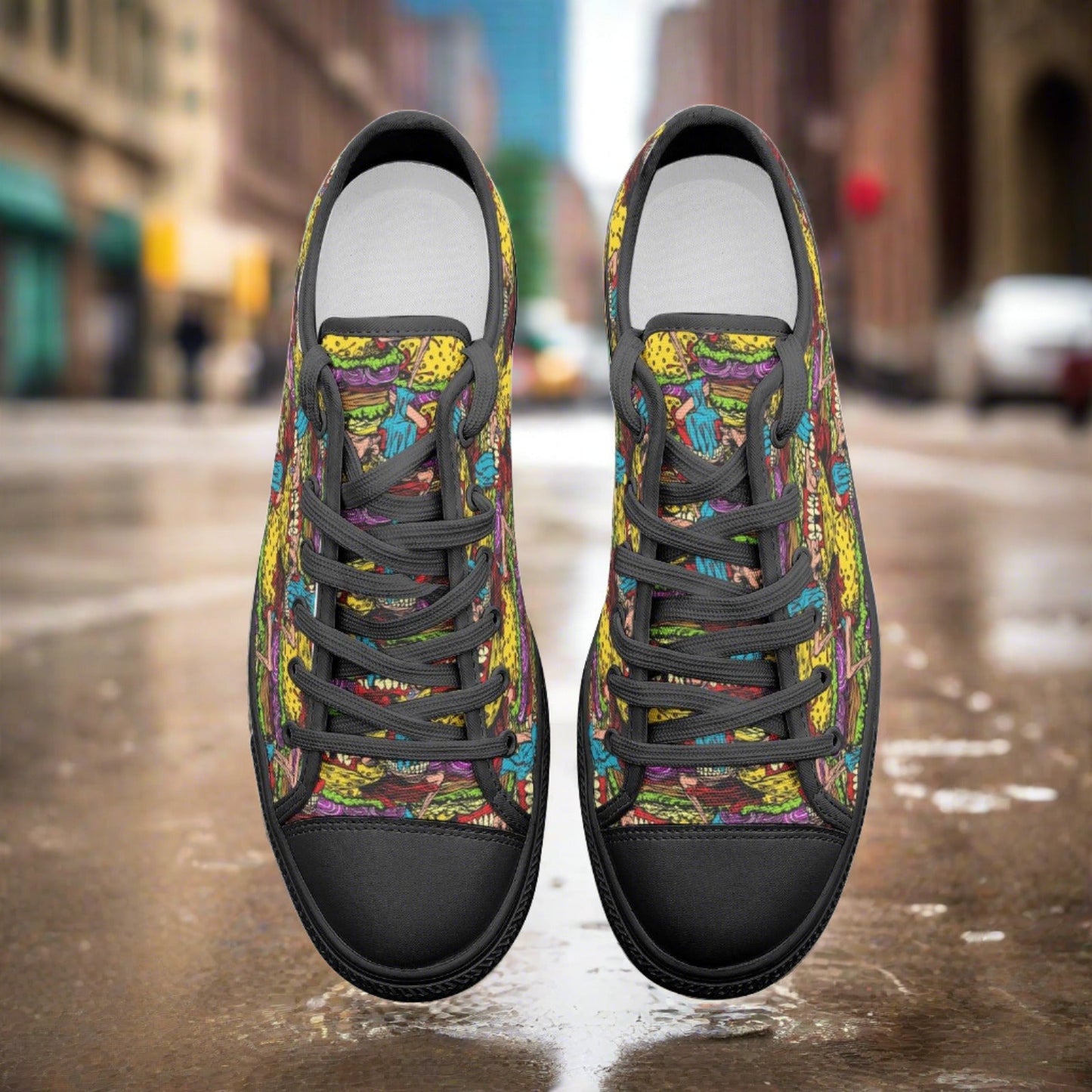 Celtic Neon Electric Unique Bold Art - Freaky Shoes | Custom Art Sneakers