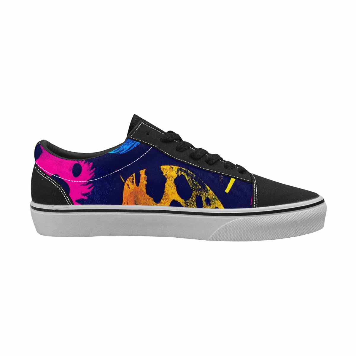 WOMEN'S Leopard Print Neon Canvas Lace-Up Surreal Shoes