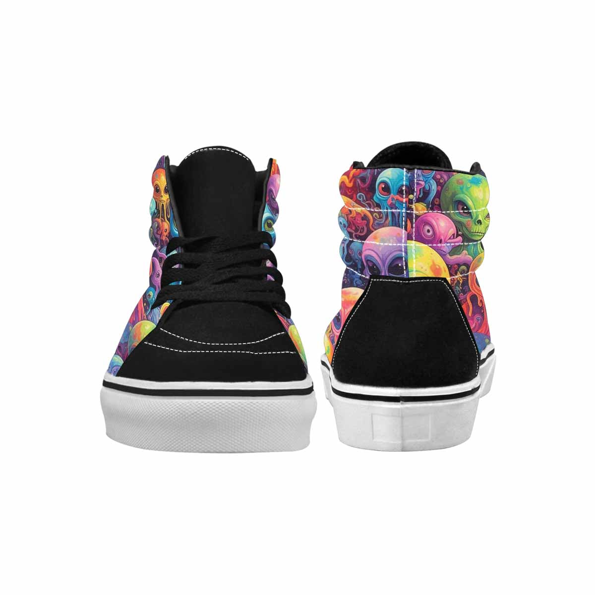 MEN'S Aliens  Tie Dye High Top Canvas Dreamcore Custom Shoes
