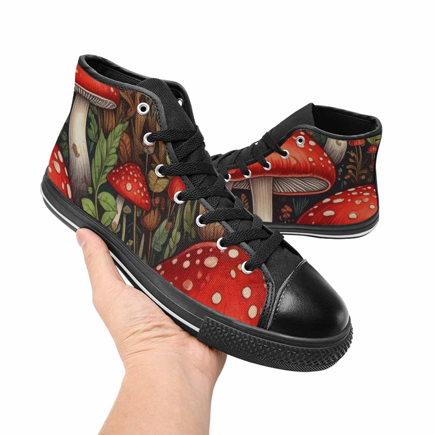 WOMEN'S Mushroom High Top Canvas Y2K Custom Shoes