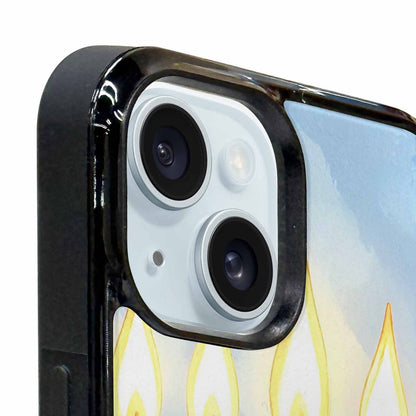 iPhone 15 Plus Case — Hanukkah Menorah Pattern Seamless Repeat Jewish, Custom Printed Phone Case