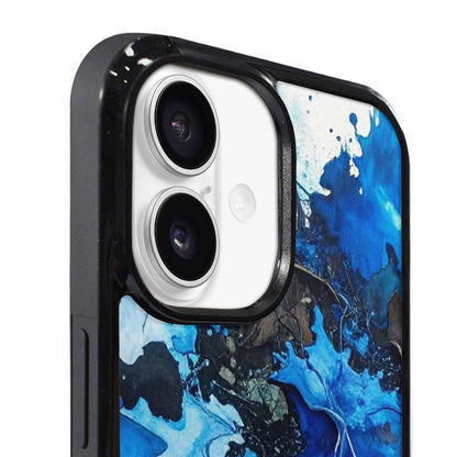 iPhone 17 Case — Black &amp; Blue Ink Camo, Custom Made Phone Cover