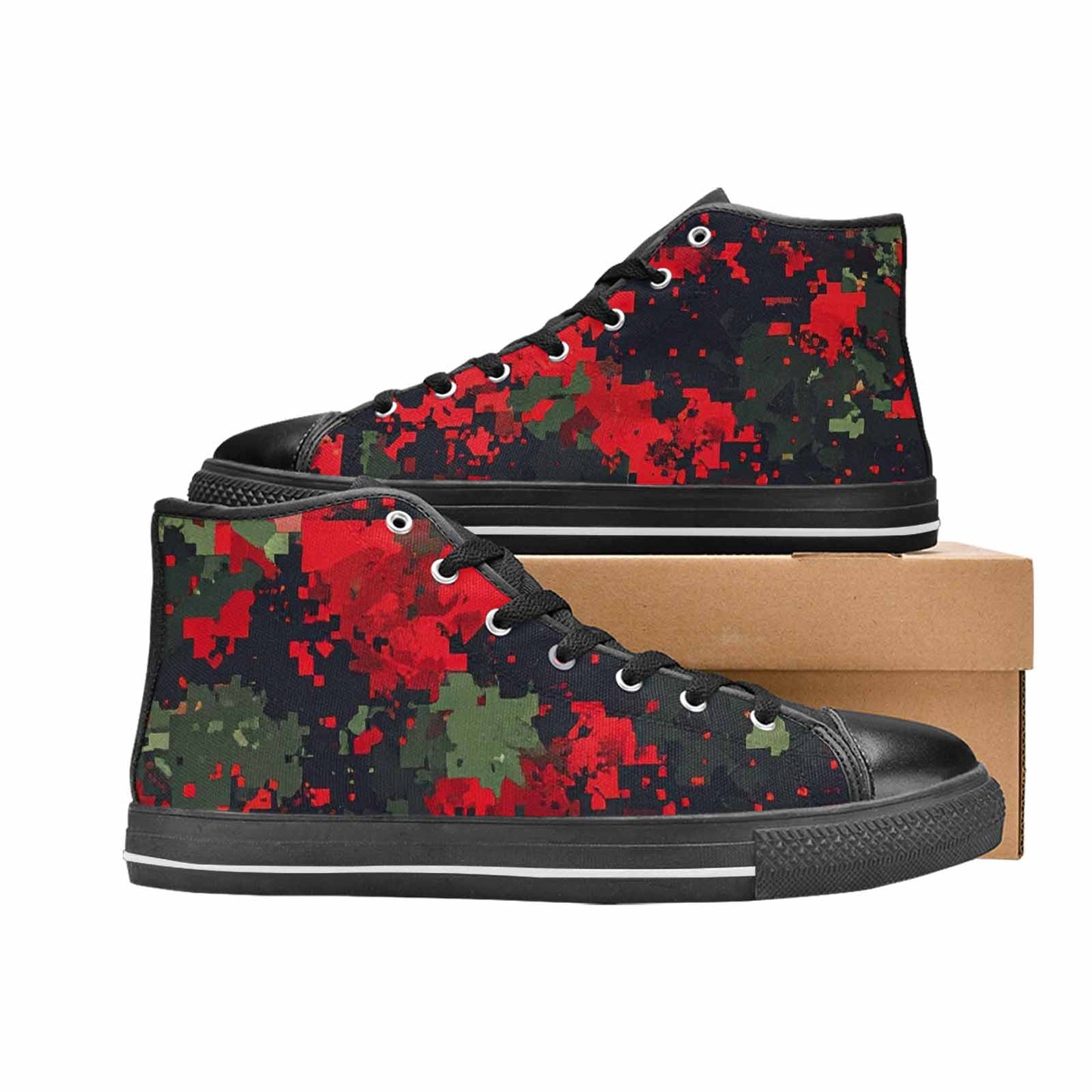 WOMEN'S Military Camouflage Blotch High Top Canvas Aesthetic Sneakers