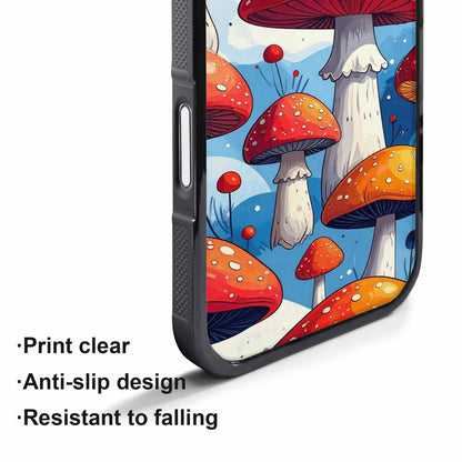 iPhone 17 Pro Case — Vivid Winter Mushroom Seamless Cartoon Cute, Custom Print Case Cover
