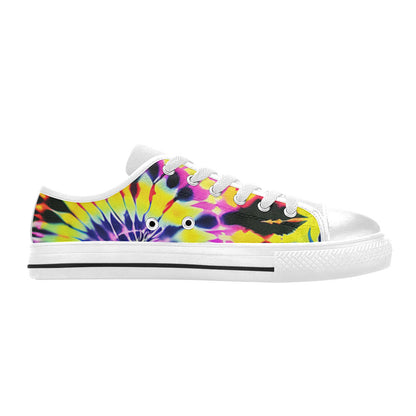 MEN'S Cc Tie Dye Art Canvas Vibrant Chaos Custom Sneakers