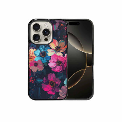 iPhone 16 Pro Case — Shadowy Glitch Floral Pattern Hundreds Of, Custom Print Case Cover