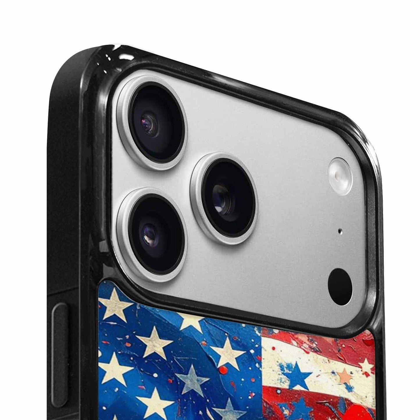 iPhone 17 Pro Case — Patriotic Stars And Stripes American Galaxy, Customized Protective Case