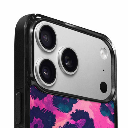 iPhone 17 Pro Max Case — Leopard Neon Pink Teal Airbrush Animal, Custom Made Phone Cover