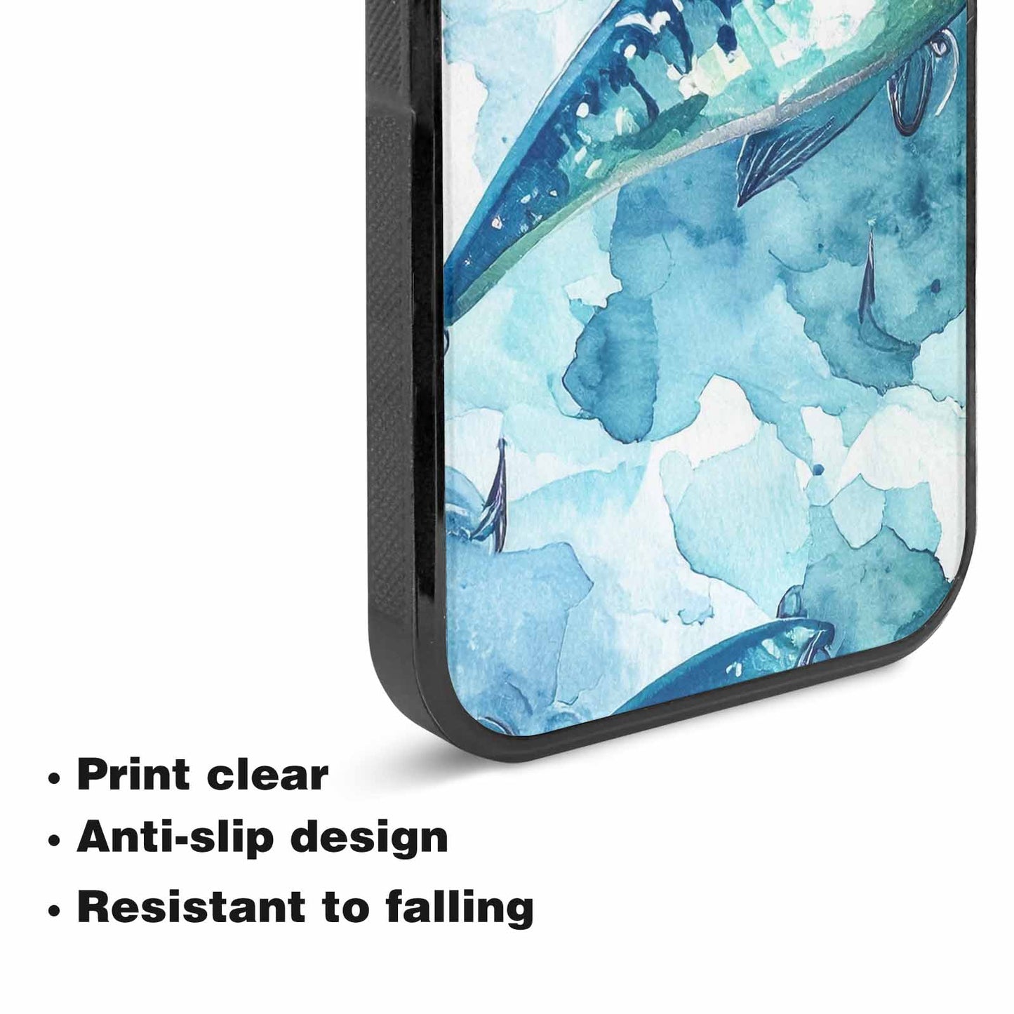 iPhone 15 Plus Case — Fishing Lure And Hook Pattern Seamless, Original Design Phone Case