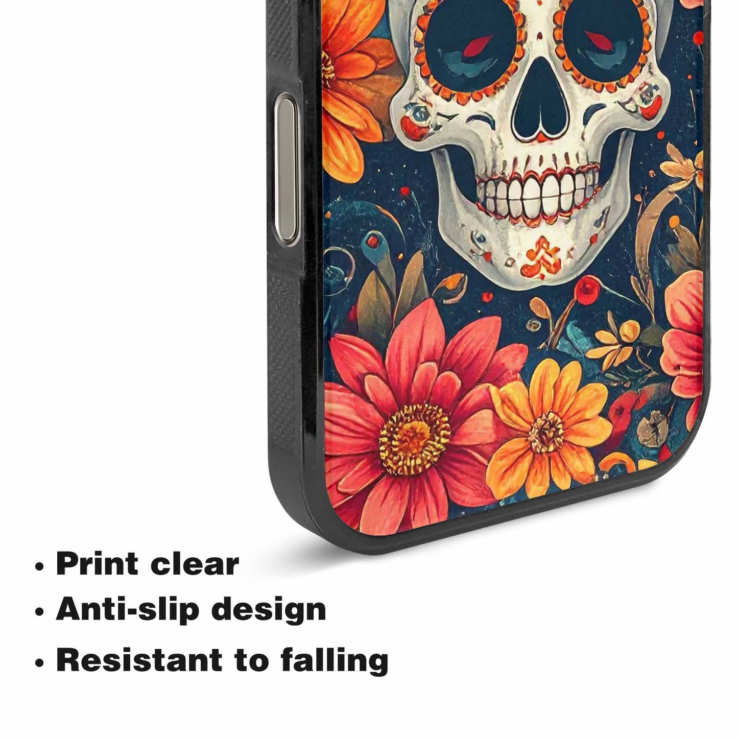 iPhone 16 Pro Max Case — Marble Skull Custom Personalized Phone Cover, Original Design Phone Case