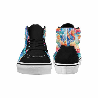 MEN'S Fish Scale Coral High Top Canvas Vivid Shoes
