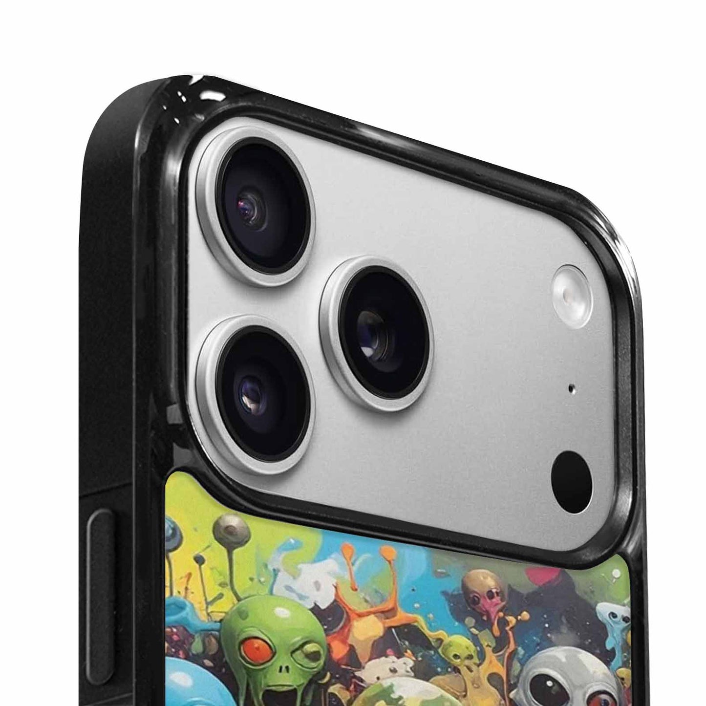iPhone 17 Pro Case — Aliens Camomelting Aliens Patt Alien Scifi, Unique Phone Case Design