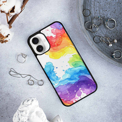 iPhone 16 Plus Case — Watercolor Splash Abstract Pattern Seamless Repeat, Custom Print Case Cover