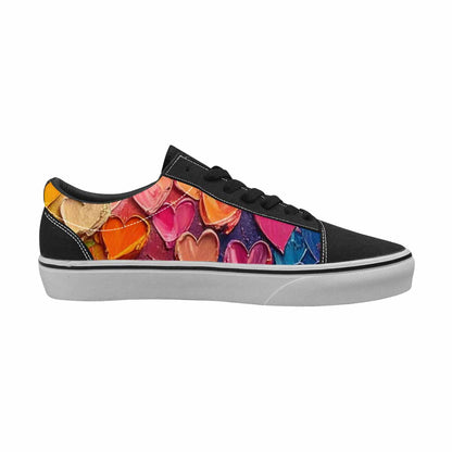 WOMEN'S Heart Burst Lace-Up Canvas Kaleidoscope Custom Sneakers
