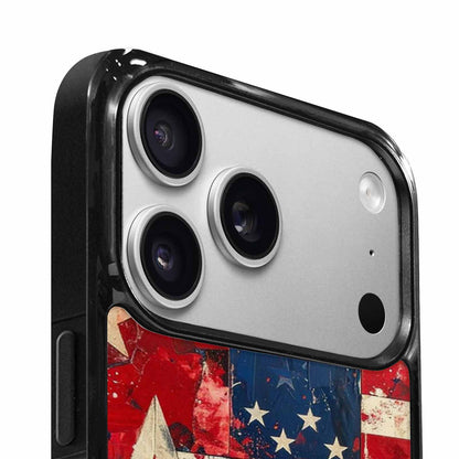 iPhone 17 Pro Case — Patriotic Stars And Stripes American Galaxy, Custom Designed Case Cover