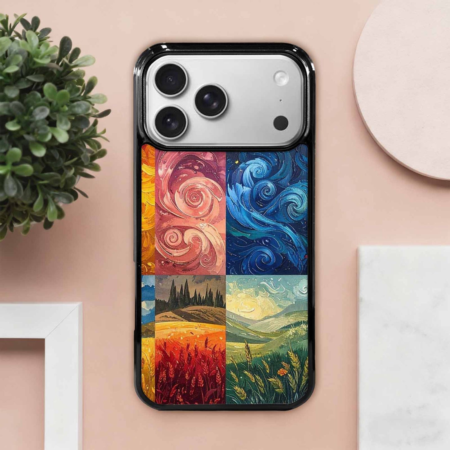 iPhone 17 Pro Max Case — Small Van Gogh Style Galaxy Space, Personalized Phone Case