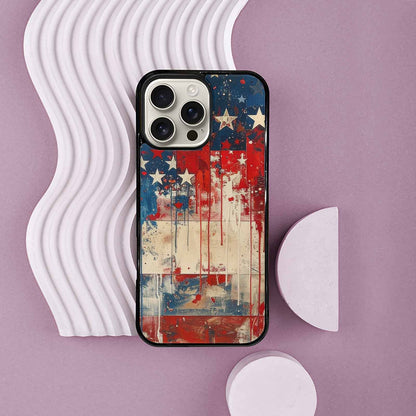 iPhone 16 Pro Max Case — Patriotic Stars And Stripes American Stars, Custom Made Phone Cover