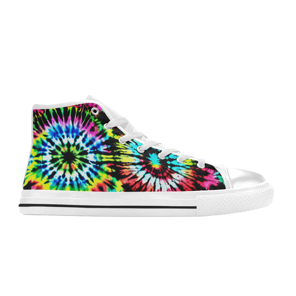 MEN'S Cc Tie Dye Art High Top Canvas Y2K Custom Sneakers
