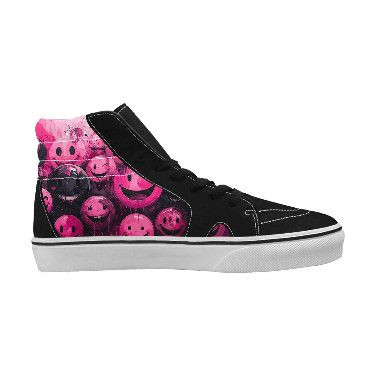MEN'S Melting Moon Smiley High Top Canvas Dreamcore Shoes