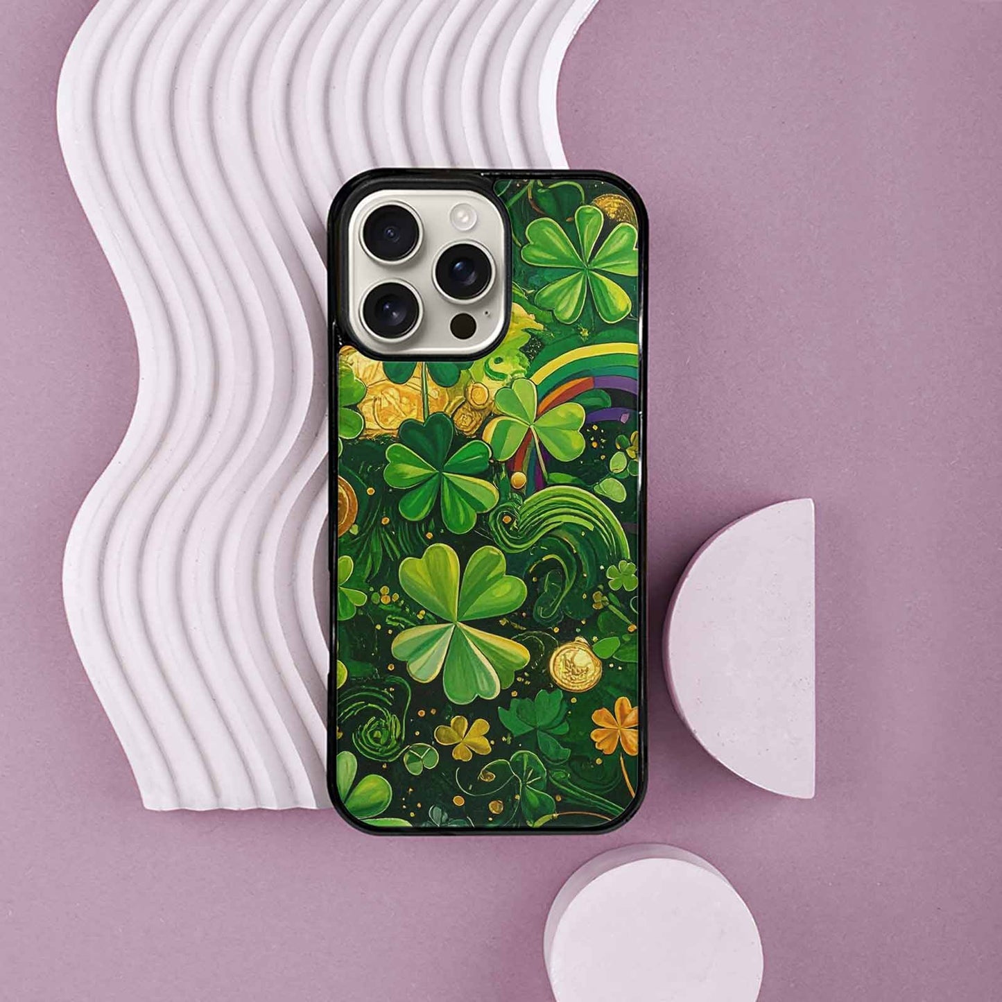 iPhone 16 Pro Max Case — St Patrick\'s Clover St Patrick\'s Clover, Custom Art Phone Cover