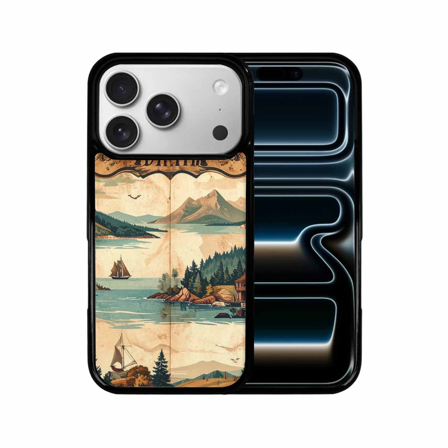 iPhone 17 Pro Case — Vintage Travel Artwork Pattern Retro Vintage, Custom Made Phone Cover